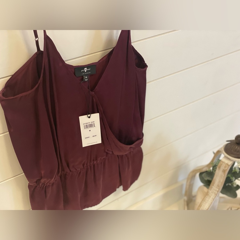 NWT 7ForAllMankind eggplant colored tank top